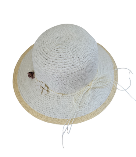 [HT-1839363-6] Sombrero Con Flores Para Niña