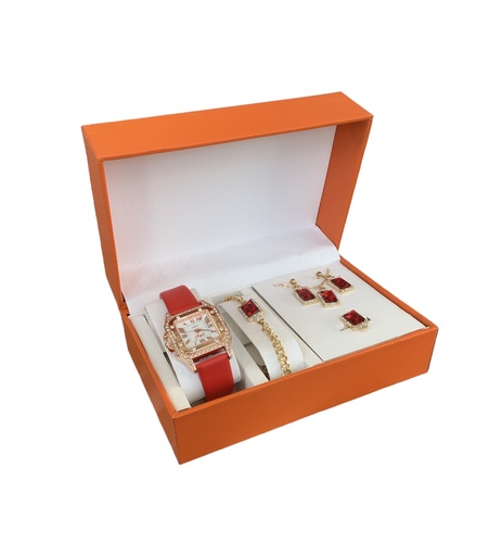 [GF-2318428-6] Set de reloj, pulsera, anillo, y aritos 