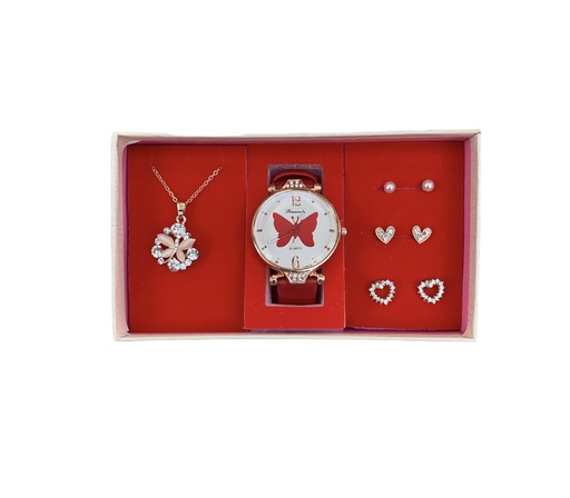 [GF-2318428-8] Set de reloj con cadena y aritos 