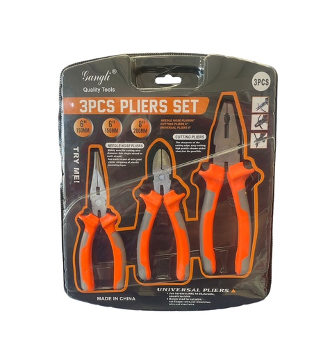 [MC236783] Tenaza 3 piezas 6, 6, 8 pulgadas
