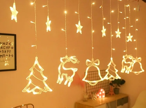 [CH-2416361-19] LUCES NAVIDEÑAS FIG. RENO Y ESTRELLITAS