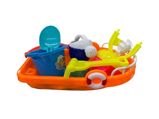 [MC241660] Lancha con juguetes de playa