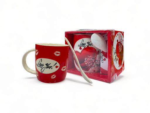 [RC222112] taza con cucharita san valentin