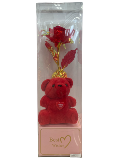 [FLOR8] Flor en estuche con peluche