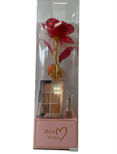 [FLOR9] Flor en estuche con sombra  y lipstick