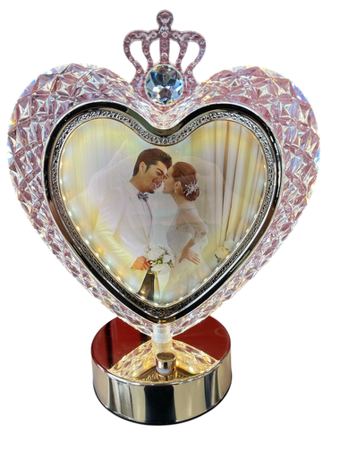 [MC245298] corazon de foto y espejo con luz