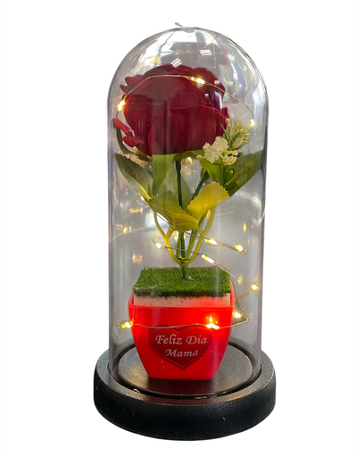[GF-246688-12] ADORNO DE FLOR CON LUZ PARA