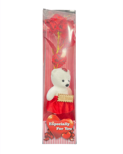 [GF-246721-19] flor con osito y luz para mama