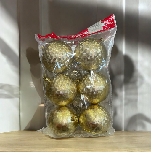 [CH-2416526-22-GOLD] paq. de esferas navideñas