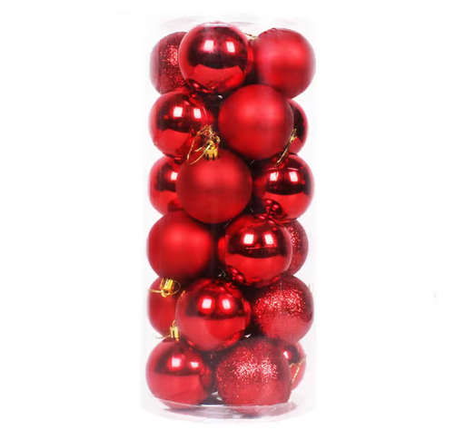 [CH-256018-9-1] set de 24 pelotas navideñas en estuche