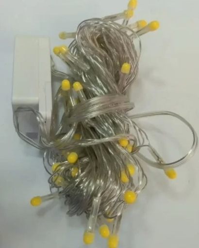 [CH-256361-2-WARM] cortina de luces amarilla navideñas