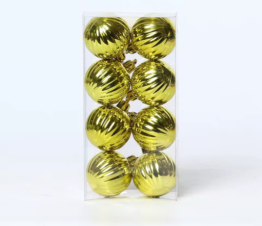 [CH-2416526-17-GOLD-2] paq. de 6 esferas navideñas