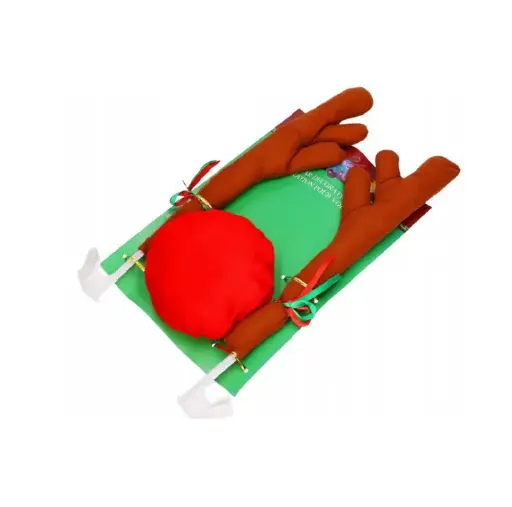 [MC181327] Cuernos De Renos+Naris Roja Para Carro