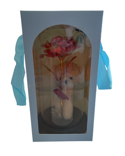 [MC253178] rosa con peluche en estuche con luz