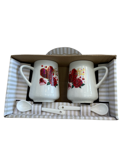 [4557852533386] Set de 2 tazas con cuchara de amor