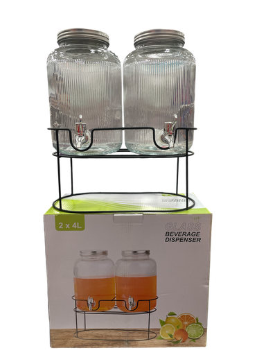 [Mc254070] Set de 2 Botes de Vidrio con Llave