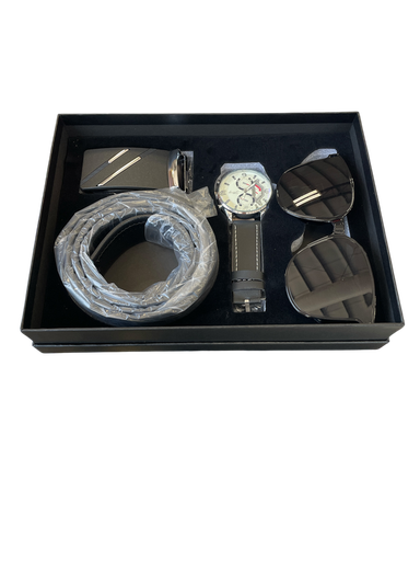 [Gf-2518438-4] Set de reloj, faja con lentes en estuche