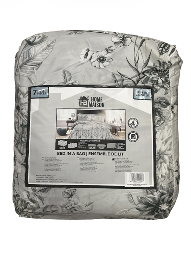 [L24-bd277-q] Set de cama con edredon queen 7 piezas