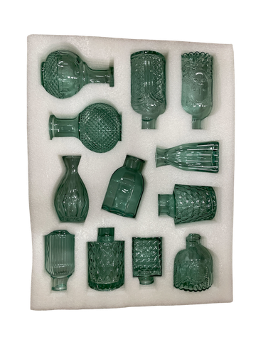 [Mc257432] CAJA DE12 JARRONES DE VIDRIO