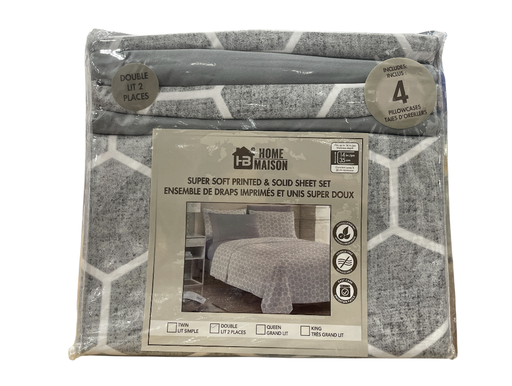 [S24-BD007-ZF] Set de sabanas matrimonial 4 piezas