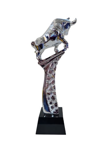 [SP-22725008-15-SILVERY] Adorno fig toro plateado