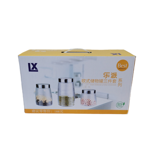 [LWY-H3] botes de vidrio 3 pcs