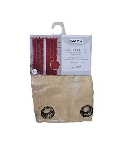 [M20-WN130] Cortina de sala con aros de metal