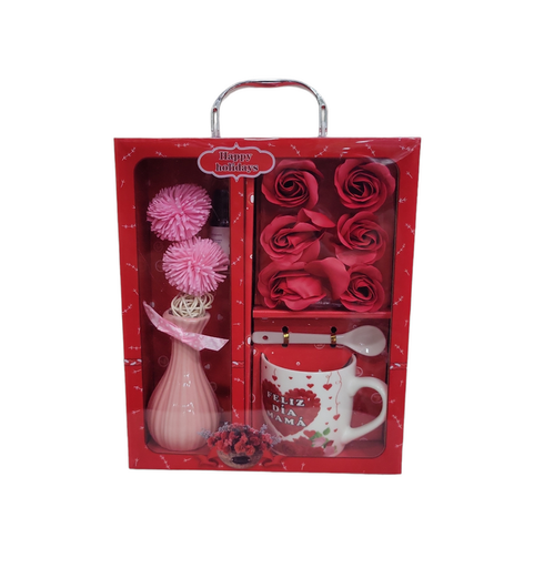 [MC222103] Set Taza + Flor de jabon con adorno