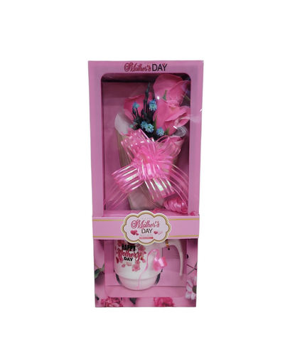 [GF-227031-6] Taza + Ramo de Flor Jabon en estuche