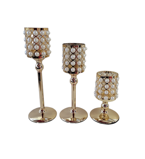 [MC232030] JUEGO DE 3 CANDELABROS 17/27/32 cm