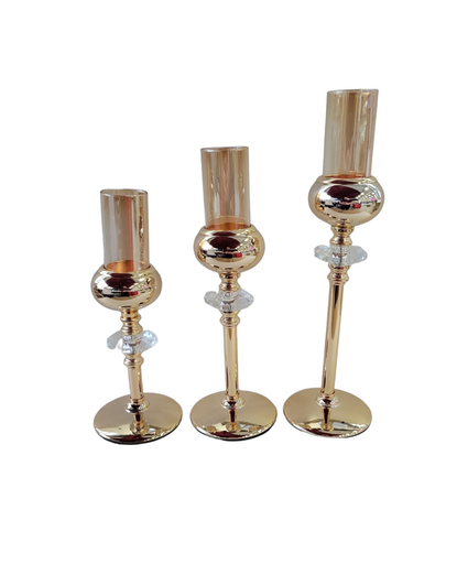[MC232031] SET DE 3 CANDELABROS 28/33/37 cm